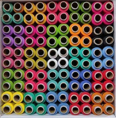 LightZone Polyester Threads for Sewing and Tailoring Craft (100 Tubes) [150m Each spools] Thread(150 m Pack of2)