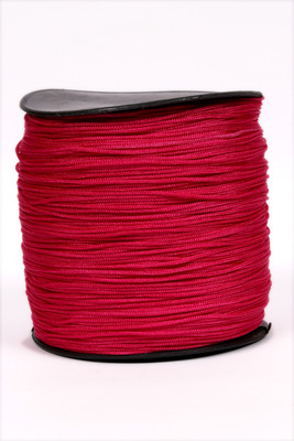 DAMODARAM 1 MM Thickness Nylon Macrame Thread Cord Gop Dori for Jewellery Making, Bags, Purse and Many Other DIY Crafts (Weight : 200 Grams | Length : 400 Meter | Colour : Rani ) Thread(400 m Pack of1)