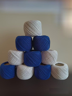 Elexiq Royal Blue + White Thread(30 m Pack of10)