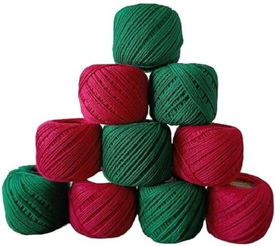 Lipsa Enterprise Rani Pink + JERI GREEAN Thread(30 m Pack of10)