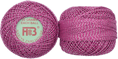 Jully Metallic Crochet Mercerised Cotton Shining Thread/Yarn Ball(Shade - 1097) Thread(500 m Pack of10)
