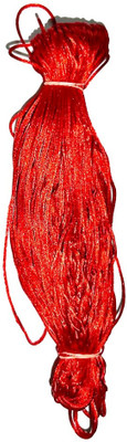 manrish Red Malai Dori For Craft,Embroidery,Beading,Jewelry Making,DIY(3mm) Thread(50 m Pack of1)