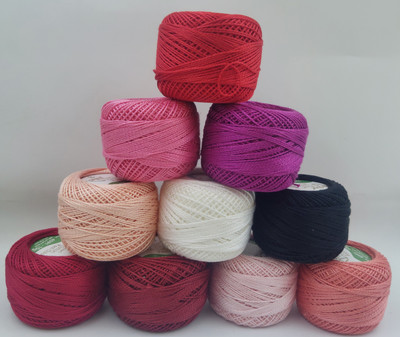 ARTPARASITE Crochet Cotton Pearl Threads Cotton Crochet Thread in Assorted Thread Thread(90 m Pack of10)