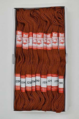 Hunny - Bunch Doli Stranded Cotton Skiens Cross Stitch Embroidery Threads(Shade no. 290) Thread(8 m Pack of25)