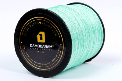 DAMODARAM 2mm Nylon Macrame Thread Cord For Art Craft & DIY Projects (Sea Green) Thread(100 m Pack of1)