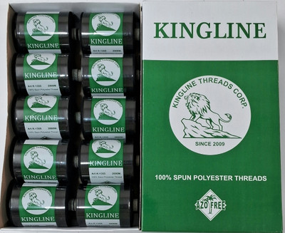 KINGLINE Black Thread(2000 m Pack of10)