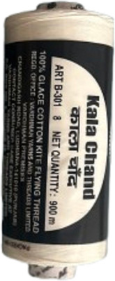 ARTPARASITE Kala Chand White threads High super glaced Threads for Kite Flying use Thread Thread(900 m Pack of1)