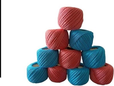 Lipsa Enterprise Dark Peach + Sky Blue Thread(30 m Pack of10)