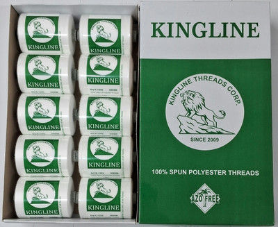 KINGLINE Full white Thread(2000 m Pack of10)