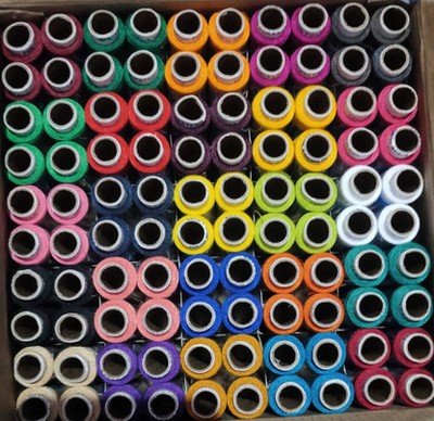 Palak Yarn Multicolor22 Thread(150 m Pack of100)