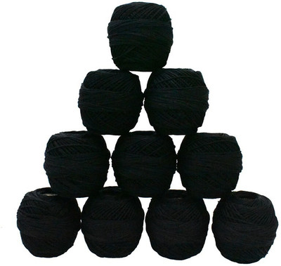 Embroiderymaterial Thick Crochet Cotton Thread Combo Pack Size 12 Thread(55 m Pack of10)