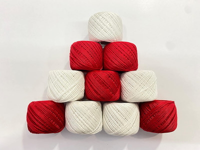 FOLIAM RED + WHITE Thread(30 m Pack of10)
