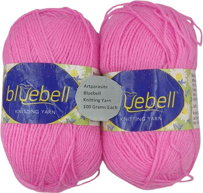 ARTPARASITE 100g Wool & Acrylic Crochet Yarn Ideal for Handmade Knitting Project Dark Pink Thread(300 m Pack of2)