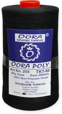 Oora Poly Black Thread(8000 m Pack of1)