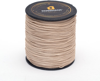 DAMODARAM 1mm Nylon Macrame Cord Dori For Art Craft & DIY Projects (Biscuit) Thread(100 m Pack of1)