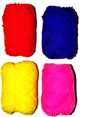 manrish 4 Pcs Wool Ball Hand Knitting Yarn, Crochet Hook Yarn,Craft Thread(50 m Pack of4)