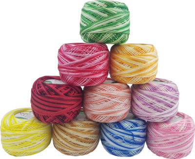 ARTPARASITE Pearl Cotton Crochet Thread Balls Size 8 Shaded Embroidery Yarn Thread(80 m Pack of10)