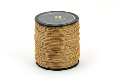 DAMODARAM 1mm Nylon Macrame Thread Cord For Art Craft & DIY Projects (100 MTR Beige Chiku) Thread(100 m Pack of1)