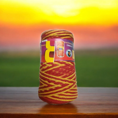 Rahul Grih Udhyog KALAWA MOLI CONE Red and yellow Thread(1000 m Pack of6)