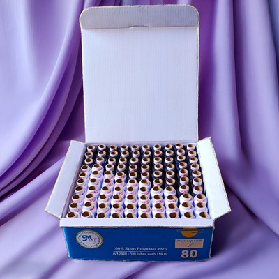 DEALDASH Black, White Thread(150 m Pack of100)