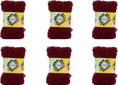 coriox Maroon Thread(100 m Pack of6)