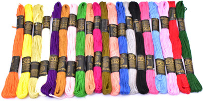 KNIT KING 20 Mixed Color8 Thread(8 m Pack of20)