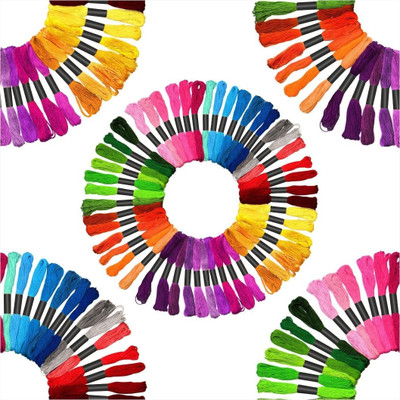 ANWALA MARKA Embroidery Skeins, Basic Shade, 6 Strand Thread(8 m Pack of50)