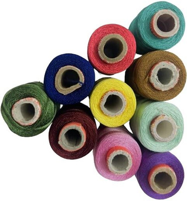 RiansCart Multicolor Thread(300 m Pack of10)