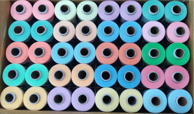TOREX 2 PLY 800 Meter Polyester Sewing Threads (20 Dark & Light Set LADIES-L Thread(800 m Pack of40)