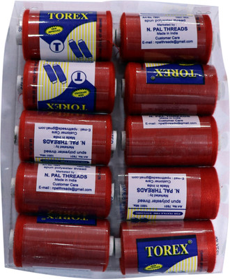 TOREX DARK RED Thread(1000 m Pack of10)