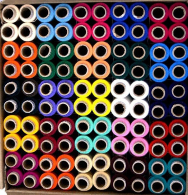 Macaw Multicolor Polyester Thread Thread(150 m Pack of100)