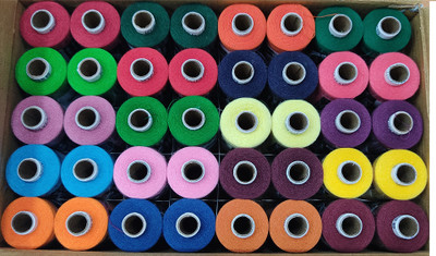TOREX 2 PLY 800 Meter Polyester Sewing Threads (20 Dark & Light Set L-1) Thread(800 m Pack of40)