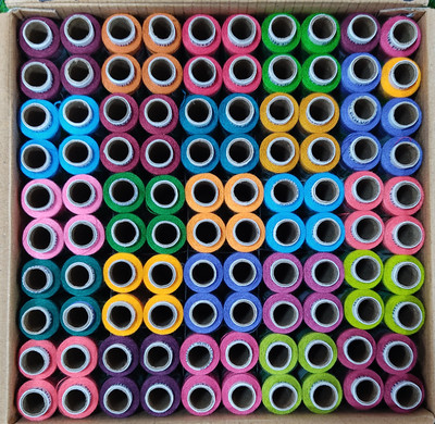 TOREX TOREX® Polyester Sewing & Stitching 24 Shade of Multicolored In Box L-6 Thread Thread(150 m Pack of100)