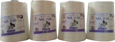 viji tex White, MILK WHITE Thread(1010 m Pack of6)