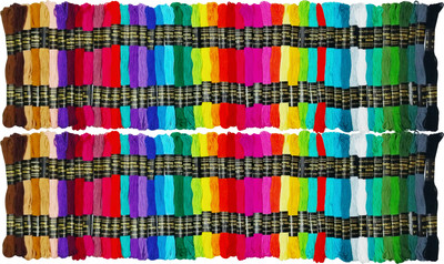 ZOOHI Cotton Embroidery Skeins Floss Sewing Kit Combo Pack Thread(7.5 m Pack of100)