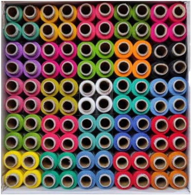 Palak Yarn Multicolor09 Thread(150 m Pack of100)