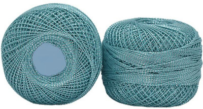 Hunny - Bunch Metallic Crochet Mercerised Cotton Shining Thread/Yarn Ball(Shade - 1071) Thread(500 m Pack of10)