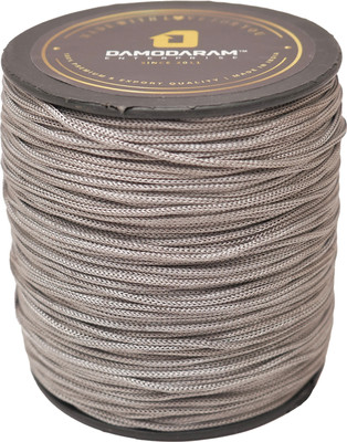 DAMODARAM 1mm Nylon Macrame Thread Cord Dori For Art Craft & DIY Projects (English Grey) Thread(100 m Pack of1)