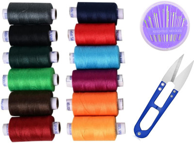 Clezaro Multicolor Thread(300 m Pack of15)
