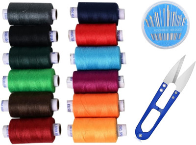Clezaro Multicolor Thread(300 m Pack of16)
