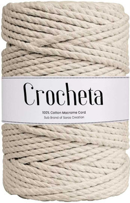 Crocheta Off White Thread(50 m Pack of1)