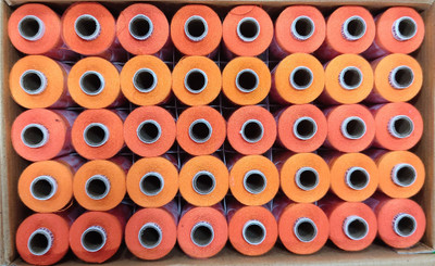 TOREX 2 PLY 800 Meter Polyester Sewing Threads 5 Shades of Orange Thread Thread(800 m Pack of40)