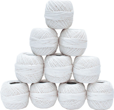 Embroiderymaterial White Thread(130 m Pack of10)