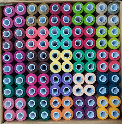 TOREX TOREX 2 ply multicolor sewing and stitching thread box set of 25 shades Thread(300 m Pack of100)