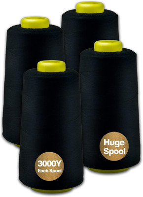REALMARA Black4 Thread(3000 m Pack of4)