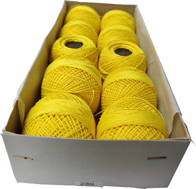 Quickcollection Redrose Thread Cotton Embroidery Balls (Dn No. 289) Thread(90 m Pack of10)