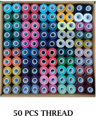 OVIMAAN Multicolor Thread(150 m Pack of50)