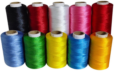 ANWALA MARKA MIX, POLYESTER, SILK Thread(900 m Pack of10)