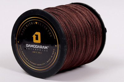 DAMODARAM 2mm Nylon Macrame Thread Cord For Art Craft & DIY Projects (Brown) Thread(100 m Pack of1)
