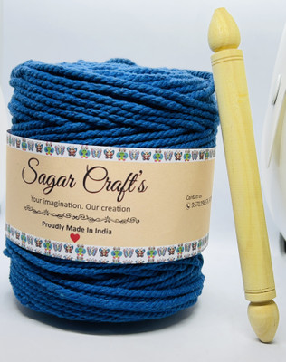 SAGARCRAFT Royal Blue Thread(100 m Pack of1)